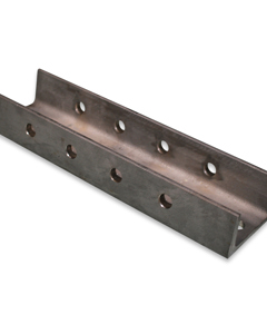 U-steel f/linkage manure scraper with 4 drillings SST